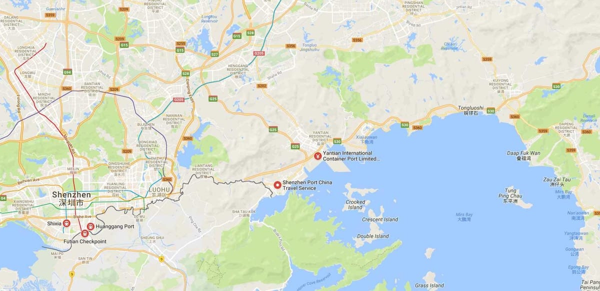 shekou порт газрын зураг