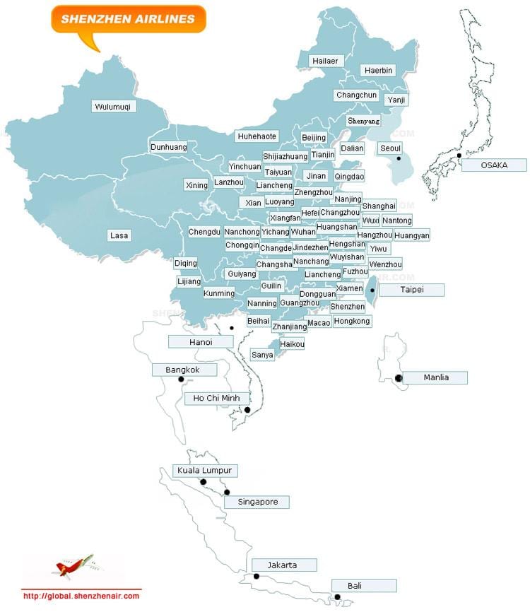 зураг Shenzhen airlines зам